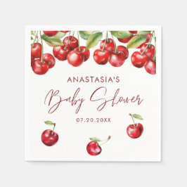 Red Cherry Baby Dusche Serviette