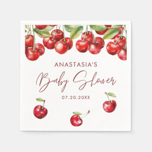 Red Cherry Baby Dusche Serviette
