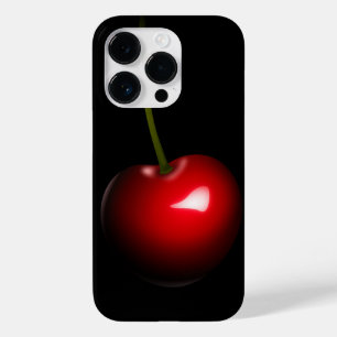 Red Cherry Black iPhone Case - Custom Colors