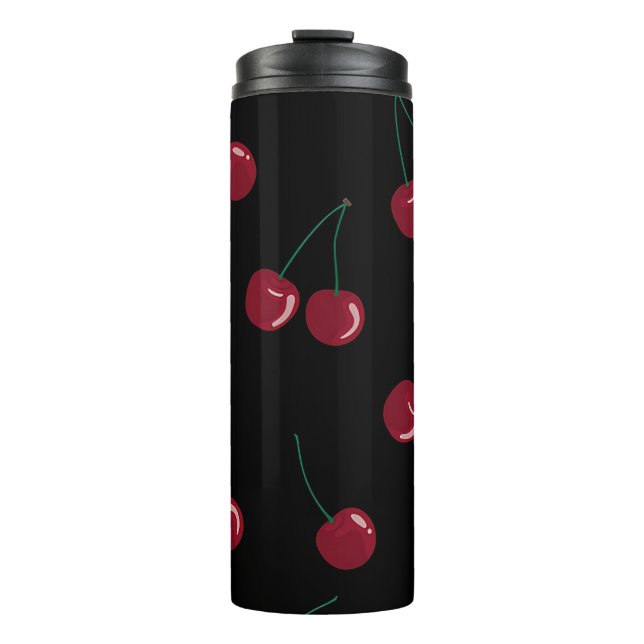 Red Cherry Black Thermosbecher (Vorderseite)