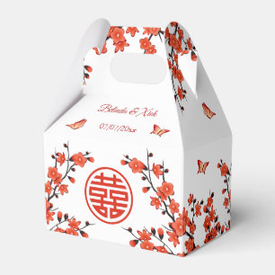 Red Cherry Blossom Blossom   Chinesische Hochzeit Geschenkschachtel