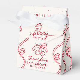 Red Cherry Cupcake Pink Girl Baby Dusche Geschenkschachtel