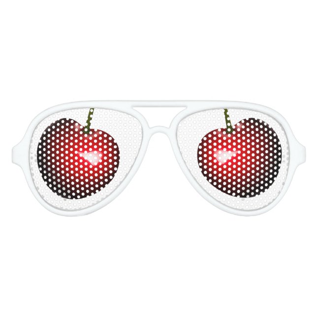 Red Cherry Eyes Funny Party Sonnenbrille (Vorderseite)