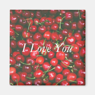 Red Cherry - I Liebe You (anpassbarer Text) Magnet