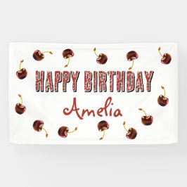 Red Cherry Personalisiertes Party Banner