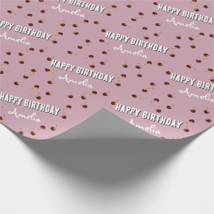 Red Cherry Personalisiertes Party Geschenkpapier