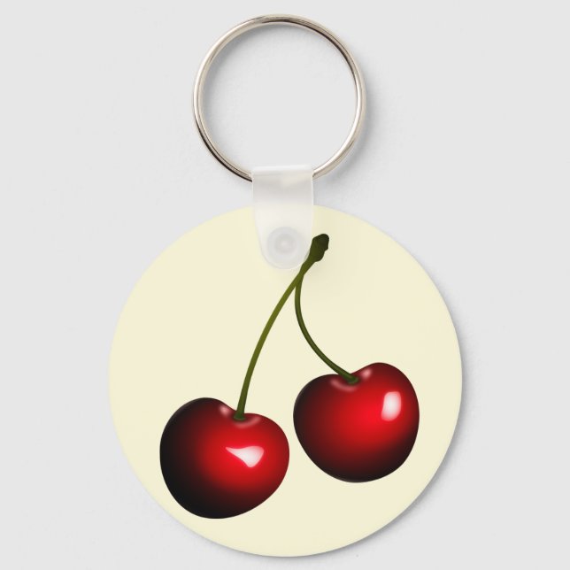 Red Cherry Schlüsselanhänger Geschenk - Ihre Farbe (Vorderseite)