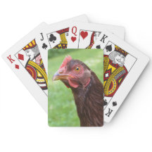 Red Chicken Bicycle Playing Cards
