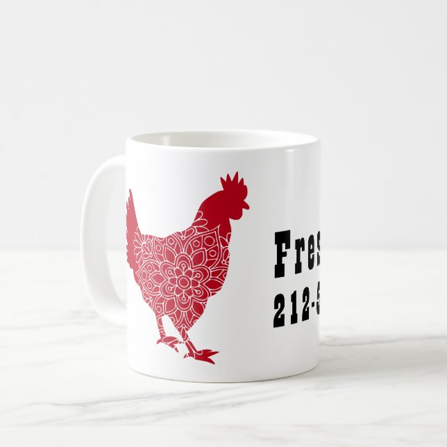 Red Chicken Fresh Egi Promo Kaffeetasse (Vorderseite Links)