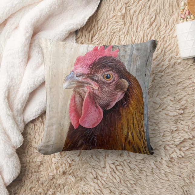 Red Chicken Hen Photo Kissen (Decke)