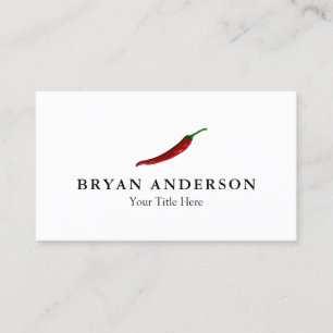 Red Chili Pepper Business Card Visitenkarte