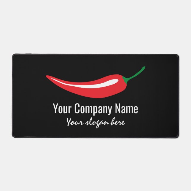 Red chili pepper company logo template schreibtischunterlage (Vorderseite)