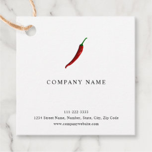 Red Chili Pepper Favor Tags Geschenkanhänger