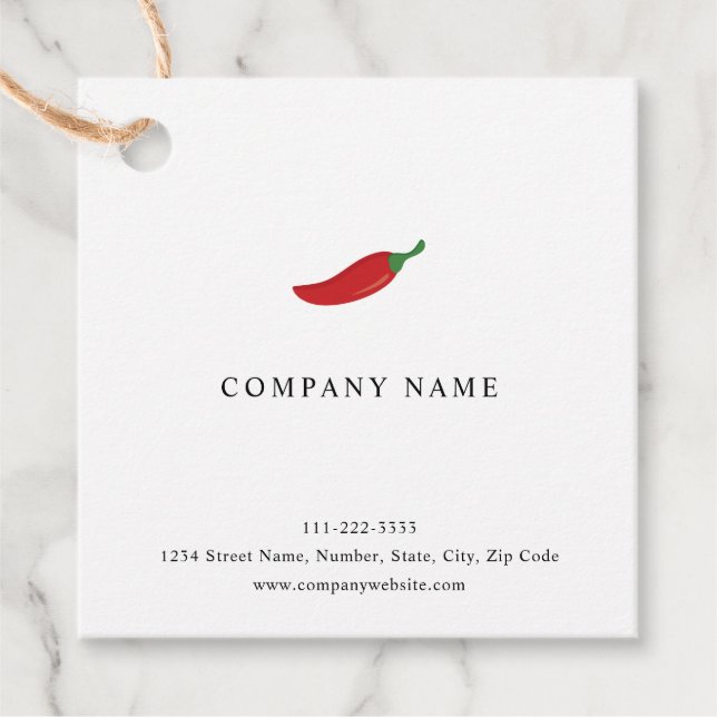 Red Chili Pepper Geschenkanhänger (Vorderseite)