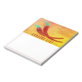 Red Chili Pepper Grocery List Notepad Notizblock