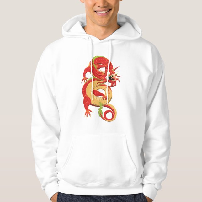 Red Chinese Dragon Hoodie (Vorderseite)