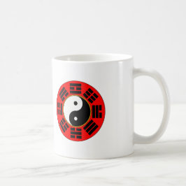 Red Chinese Harmony Bagua Trigram Yin Yang Kaffeetasse