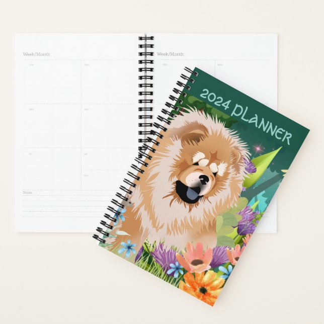 RED CHOW 2024 Daily Plananner Text anpassen Planer (Anzeige)