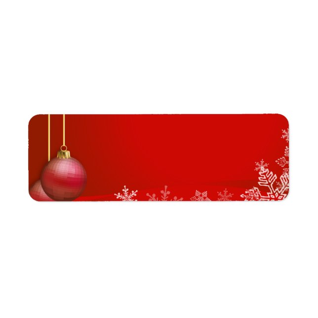 Red Christmas Address Labels (Vorne)