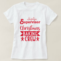 Red Christmas Baking Crew Supervisor Holiday