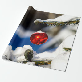 Red Christmas Ball, Sonnentag Geschenkpapier