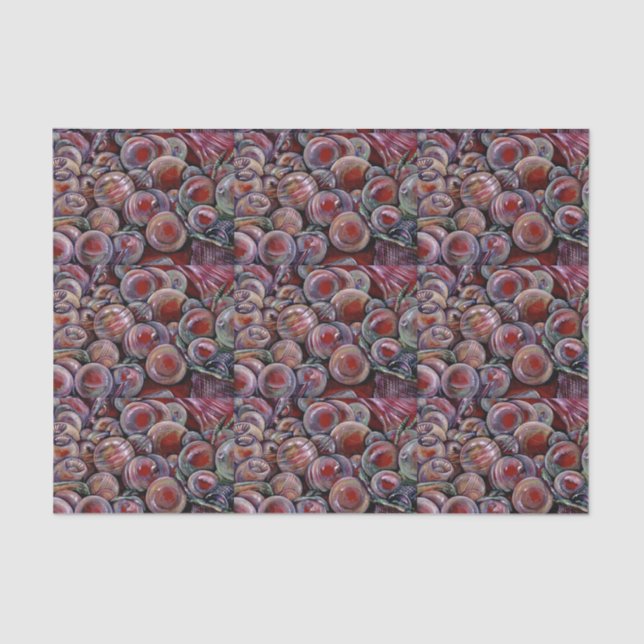 Red Christmas Balls Seidenpapier (Vorderseite)