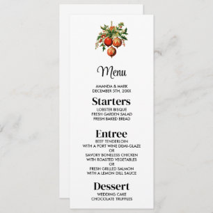 Red Christmas Baubles mit Holly Festivals Einladung