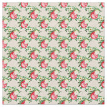 Red Christmas Baubles on Pink Fabric