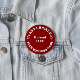 Red Christmas Business Round-Shape Button