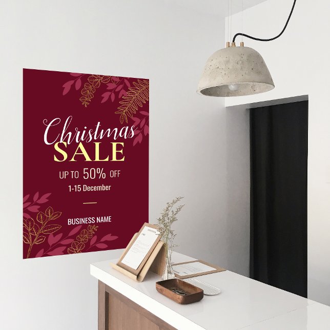 Red Christmas Business Sale Business Werbeaktion A Poster (Red Christmas Business Sale Business Promotion Ads Poster)