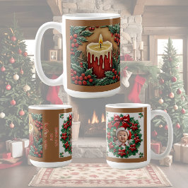 Red Christmas Candle individuell einstellbar Kaffeetasse