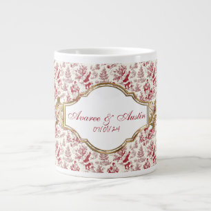 Red Christmas Chinoiserie Newlyweds Jumbo-Tasse