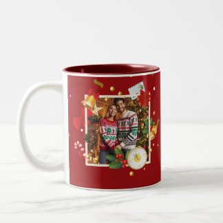 Red Christmas Couple Gift Mug Zweifarbige Tasse
