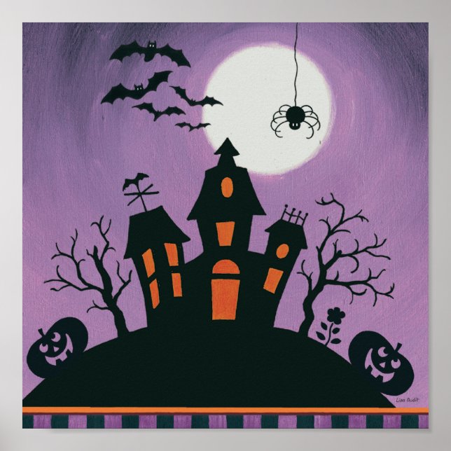 Red Christmas Decoration Joy Poster (Vorne)