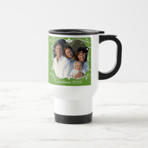 Red Christmas Family Foto Stainless Travel Mug Reisebecher