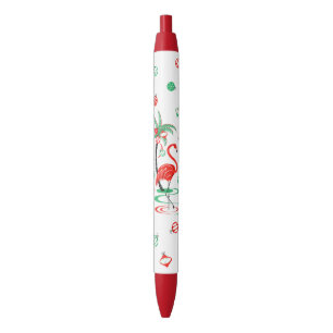 Red Christmas Flamingo Baubles Stift
