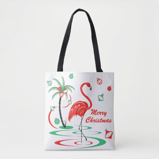 Red Christmas Flamingo Frohe Weihnachten überall (Vorderseite)