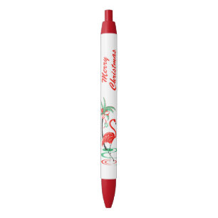 Red Christmas Flamingo Frohe Weihnachtsbrille Kugelschreiber