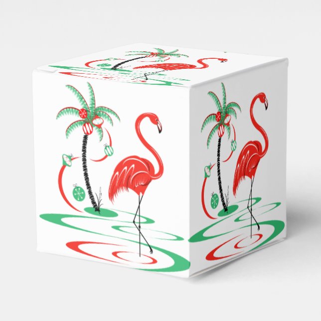 Red Christmas Flamingo Gevor Box Classic Geschenkschachtel (Vorderseite)