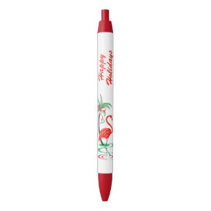 Red Christmas Flamingo Happy Holidays Stift