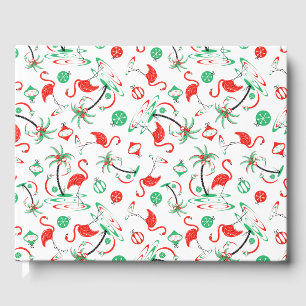 Red Christmas Flamingo Multi Gästebuch