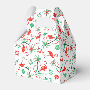 Red Christmas Flamingo Multi Gevor Box Gable Geschenkschachtel