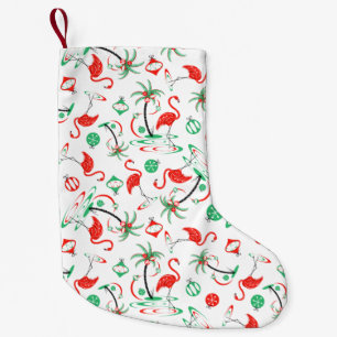 Red Christmas Flamingo Multi Strumpf doppelseitig Kleiner Weihnachtsstrumpf