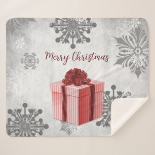 Red Christmas Geschenk Holiday Sherpa Blanket Sherpadecke