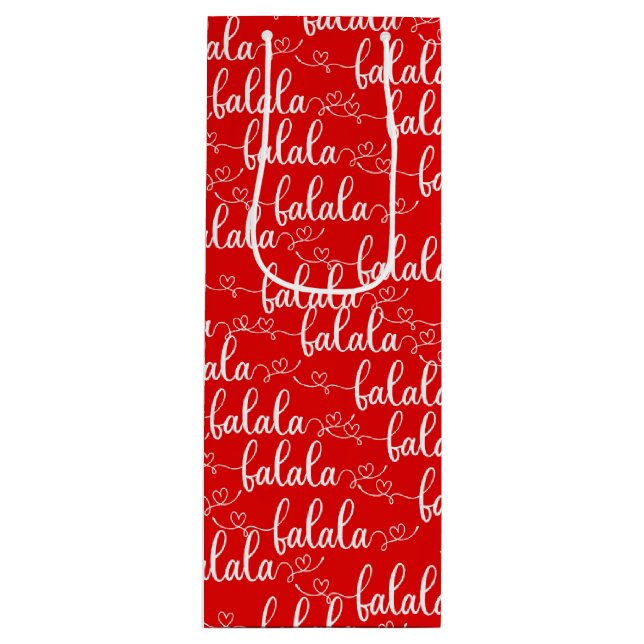 Red Christmas Geschenktasche Geschenktüte Für Weinflaschen (Vorderseite)