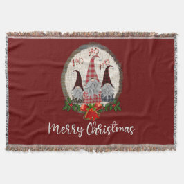 Red Christmas Gnomes Trendy Elves Decke