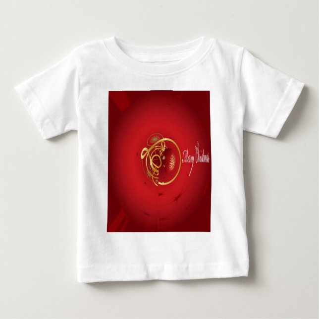 Red Christmas Jingle Bells haben einen gesegneten  Baby T-shirt (Vorderseite)