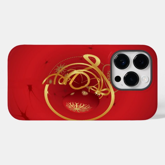 Red Christmas Jingle Bells haben einen gesegneten  Case-Mate iPhone Hülle (Rückseite (Horizontal))