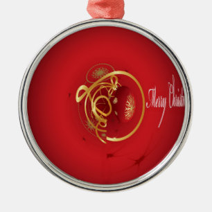 Red Christmas Jingle Bells haben einen gesegneten  Silbernes Ornament