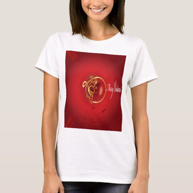 Red Christmas Jingle Bells haben einen gesegneten  T-Shirt (Vorderseite)